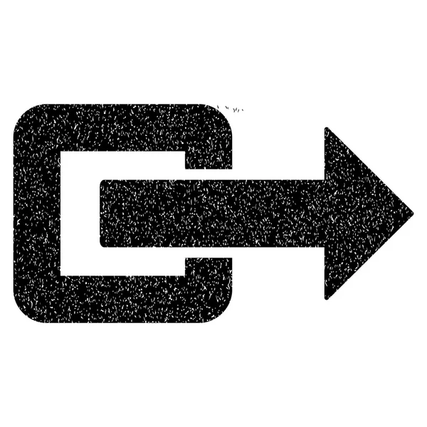 Exit Direction Grainy Texture Icon — Stock Vector