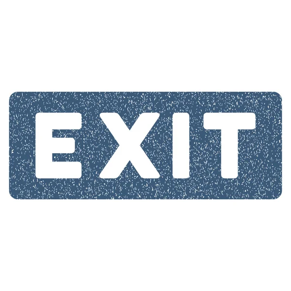 Exit-Etikett körnige Textur Symbol — Stockvektor