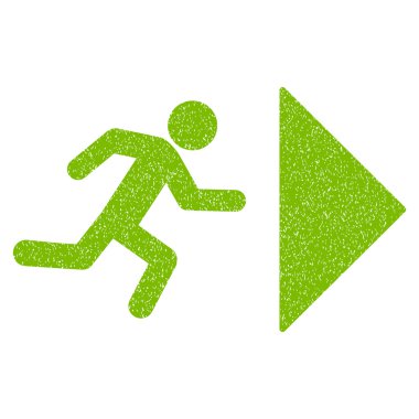 Çıkış yönünde grenli doku simgesi