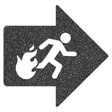 Yangın çıkış grenli doku simgesi