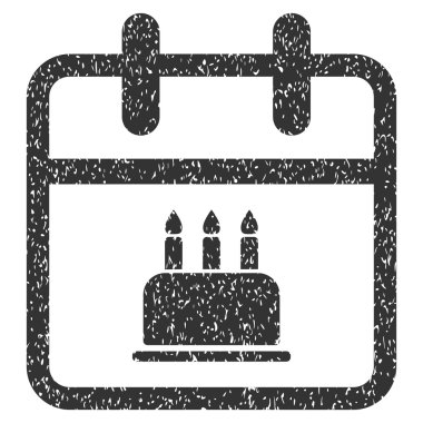 Doğum günü takvim sayfası grenli doku simgesi