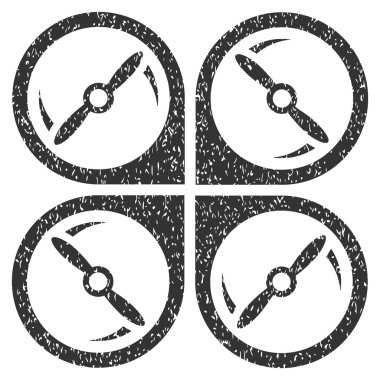 Quadcopter vida döndürme grenli doku simgesi