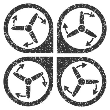 Helikopter vida döndürme grenli doku simgesi