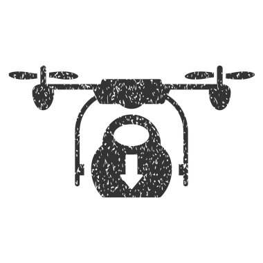 Drone damla kargo grenli doku simgesi