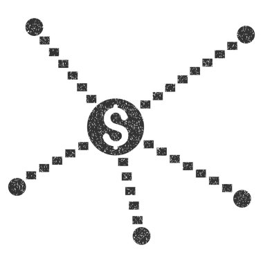 Noktalı finansal bağlantılar grenli doku simgesi