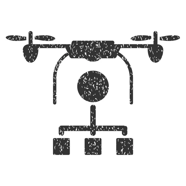 Drone distributie korrelige textuur pictogram — Stockvector