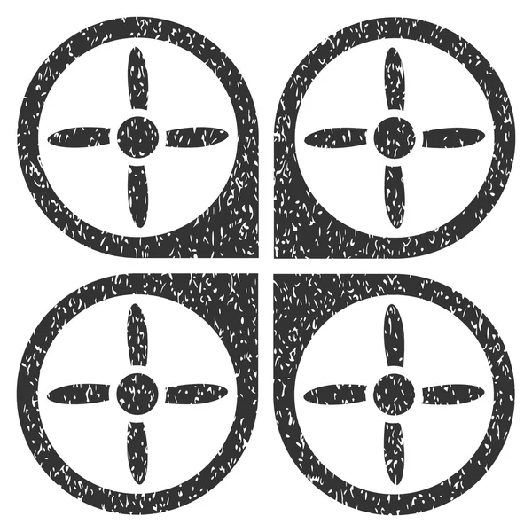 Copter Grainy Texture Icon — Stock Vector