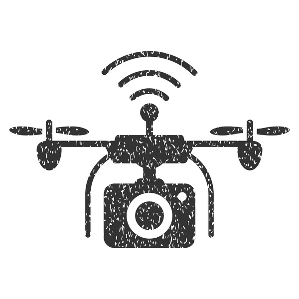 Radio kameraikonen Drone grynig konsistens — Stock vektor