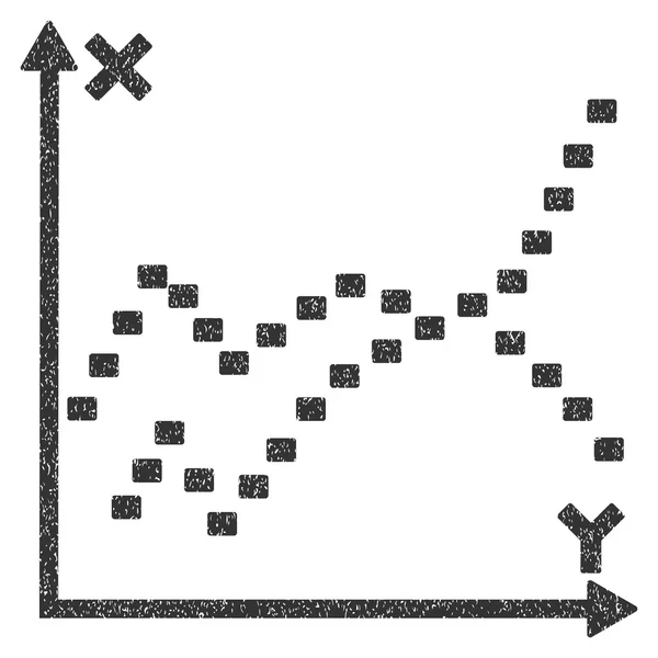Gestippelde functies Plot korrelige textuur pictogram — Stockvector