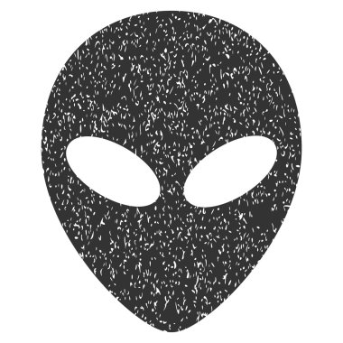 Uzaylı kafası grenli doku simgesi