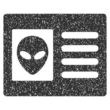 Uzaylı hesap kartı grenli doku simgesi