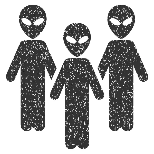 Icona di texture granulosa del gruppo alieno — Vettoriale Stock