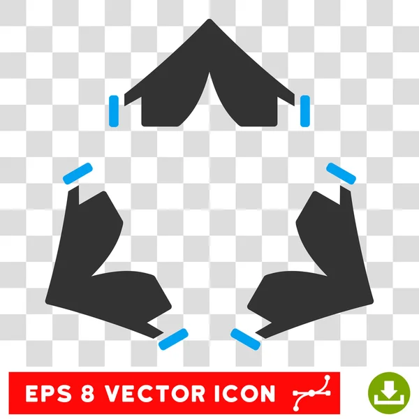 Zeltlager Runde Vektor eps Symbol — Stockvektor