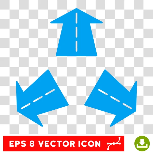 Instruções da estrada Round Vector Eps Icon — Vetor de Stock