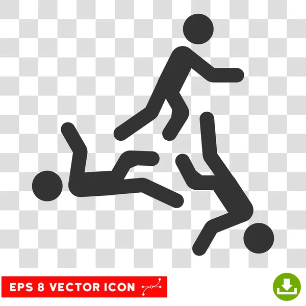 Hombres en movimiento Vector redondo Eps icono — Vector de stock