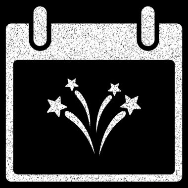 Havai fişek takvim gün grenli doku simgesi