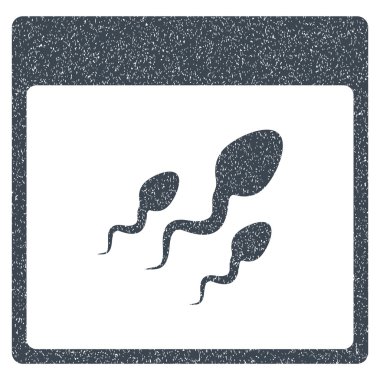 Spermatozoids sayfa grenli doku simgesini takvim