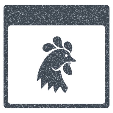 Horoz baş sayfa grenli doku simgesini takvim