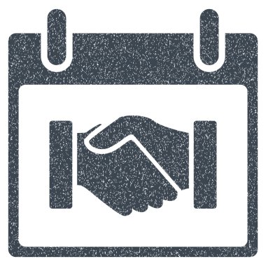 El sıkışma takvim gün grenli doku simgesi