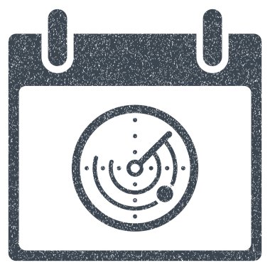 Radar takvim gün grenli doku simgesi
