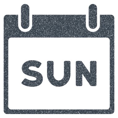 Pazar takvim sayfası grenli doku simgesi