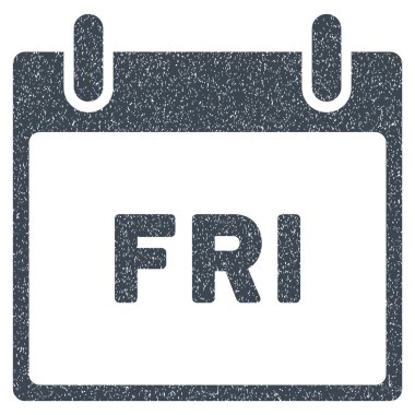 Cuma takvim sayfası grenli doku simgesi