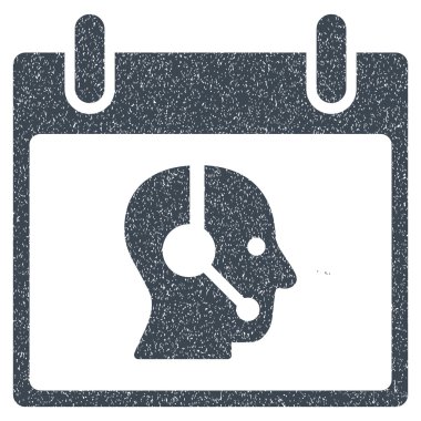 Operatör takvim gün grenli doku simgesi