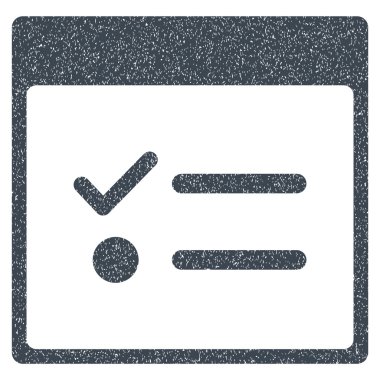 Yapılacaklar öğeleri sayfa grenli doku simgesini takvim