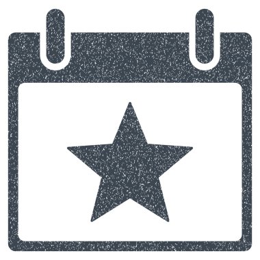 Yıldız takvim gün grenli doku simgesi