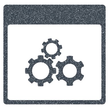 Mekanik vites sayfa grenli doku simgesini takvim