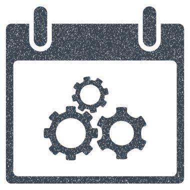 Mekanik vites takvim gün grenli doku simgesi