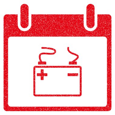Akümülatör takvim gün grenli doku simgesi