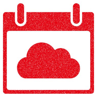 Bulut takvim gün grenli doku simgesi