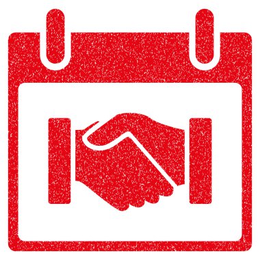 El sıkışma takvim gün grenli doku simgesi