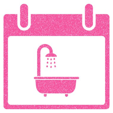 Banyo takvim gün grenli doku simgesi