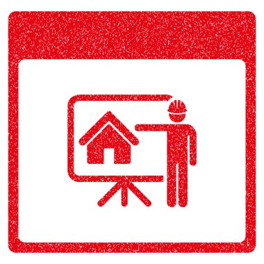 Gayrimenkul geliştirici takvim sayfası grenli doku simgesi