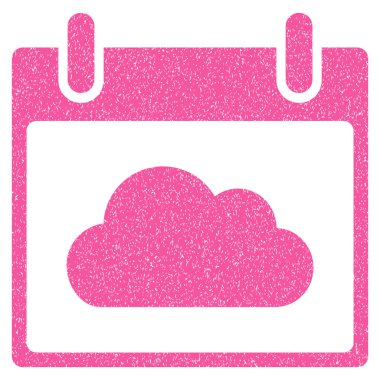 Bulut takvim gün grenli doku simgesi