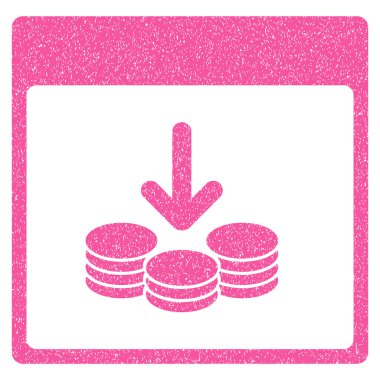 Paralar takvim sayfası grenli doku simgesini