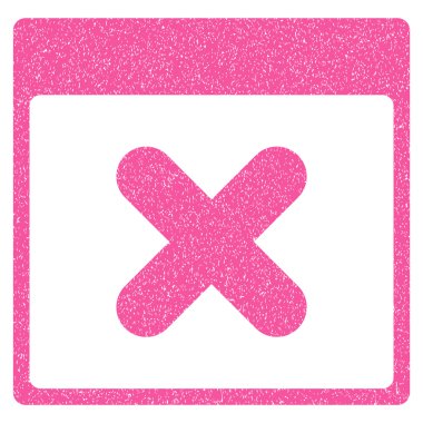 Takvim sayfası grenli doku simgesini iptal