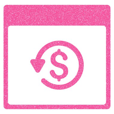 Ters ibraz takvim sayfası grenli doku simgesi