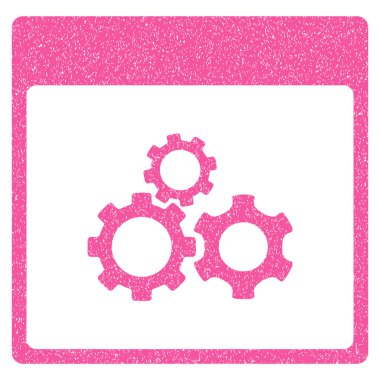 Mekanik vites sayfa grenli doku simgesini takvim