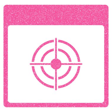 Bullseye takvim sayfası grenli doku simgesi