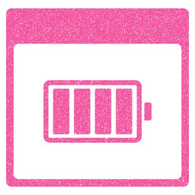 Pil takvim sayfası grenli doku simgesi