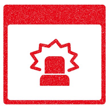 Uyarı takvim sayfası grenli doku simgesi