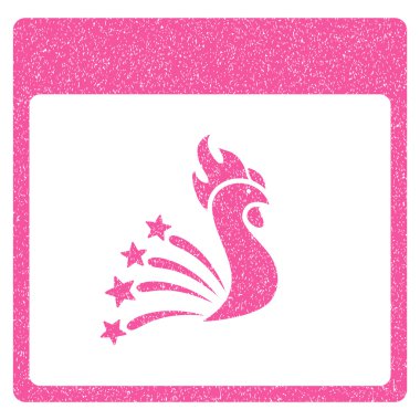 Festival horoz takvim sayfası grenli doku simgesi