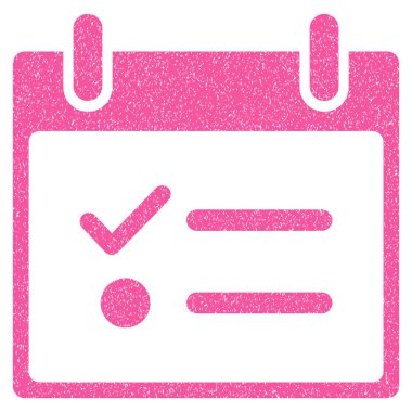 Yapılacaklar listesi takvim gün grenli doku simgesi