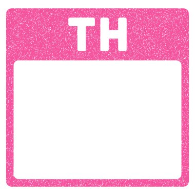 Perşembe takvim sayfası grenli doku simgesi