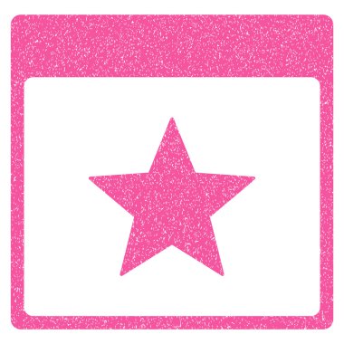 Yıldız takvim sayfası grenli doku simgesi