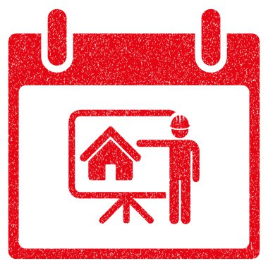 Gayrimenkul geliştirici takvim gün grenli doku simgesi