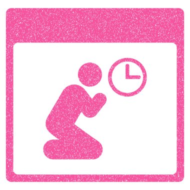 Saat takvim sayfası grenli doku simgesi dua